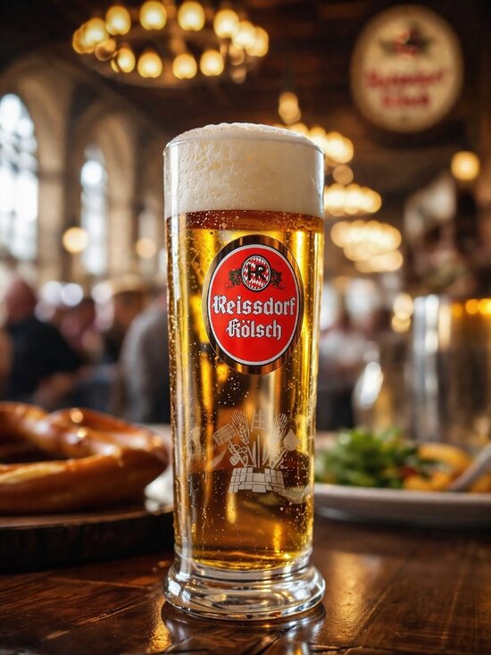 Reissdorf Other - RARE Reissdorf Kölsch 0.4L Etched Crest Glass NEW